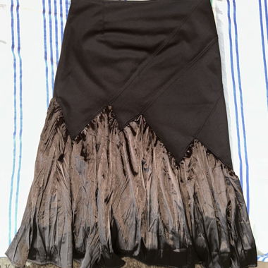 Jupe noire/brun foncé Alberto Cacciari - Taille S
