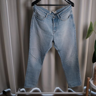 Washed out blue jeans