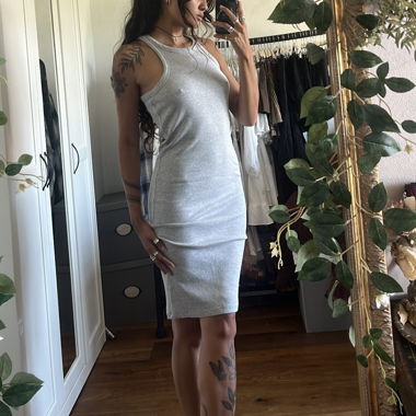 grey tight dress