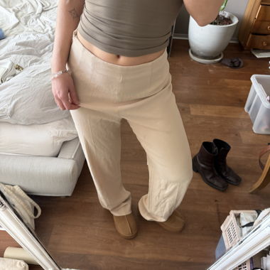 Pantalone in tessuto beige MaxMara