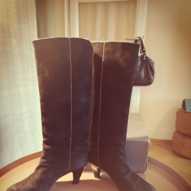Bottes en daim 80's