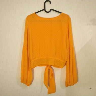 orange long sleeve top 
