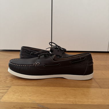 Braune Leder-Slipper