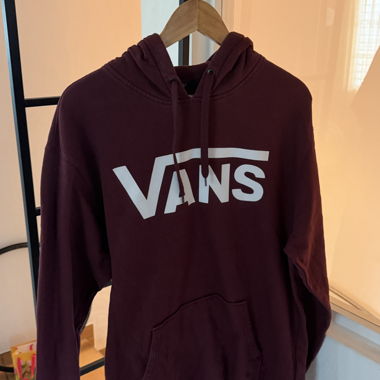 Felpa con cappuccio Vans bordeaux