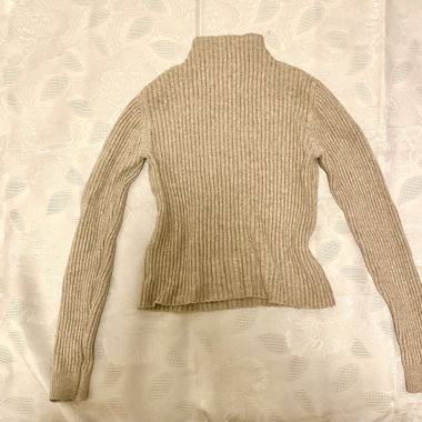 Skinny Pullover Beige Dark Academia