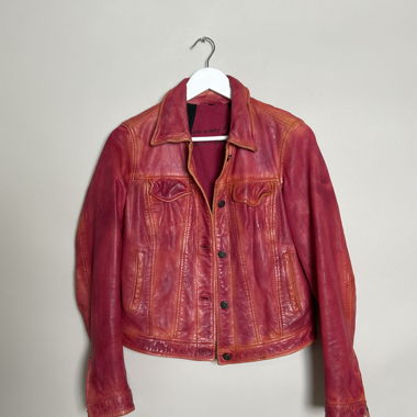 Giacca in pelle Red Freaky Nation