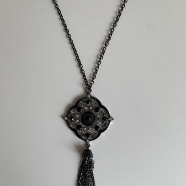 Collier cristaux noirs 