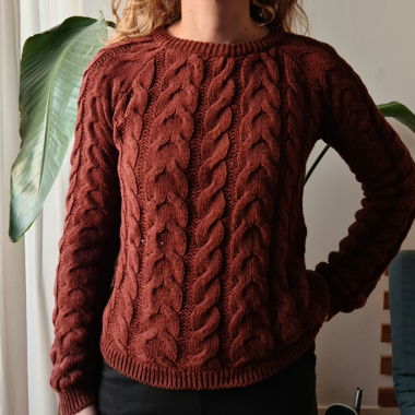 Brauner Strickpullover
