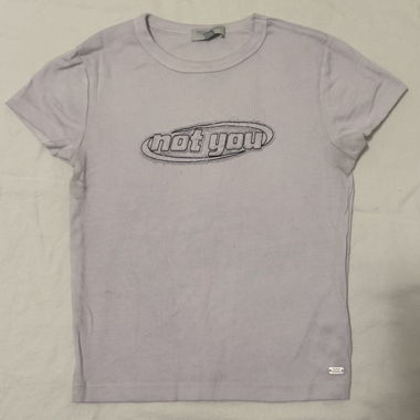 Top corto bianco con stampa
