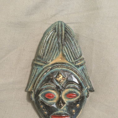 Tribal mask handmade art handcrafted ornament 
