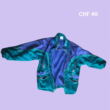 Purple and turquoise vintage jacket