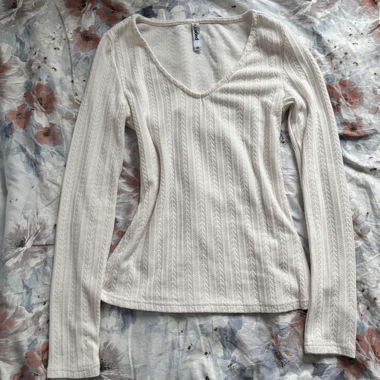 Top maniche lunghe bianco