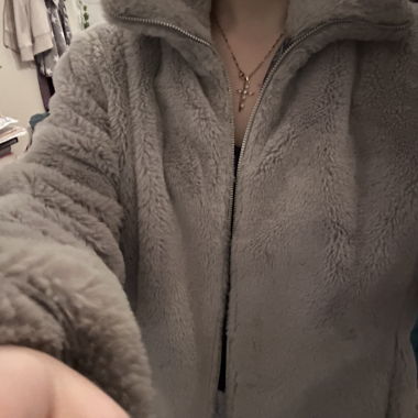 Giacca teddy grigia