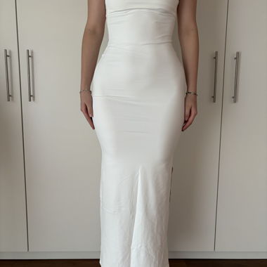 Robe longue bustier blanche