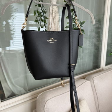 Sac bandoulière Coach noir/bordeaux