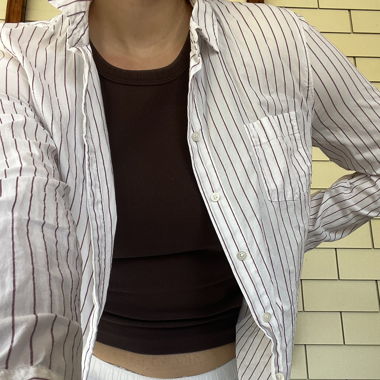 striped marco polo long sleeve blouse