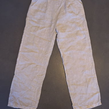 Pantaloni di lino beige chiaro