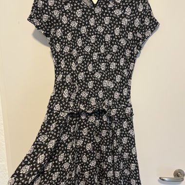 Black and White Floral Dress