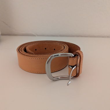 Light Brown Leather Belt 20 cm