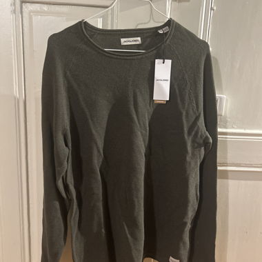 Pull à manches longues Jack & Jones kaki