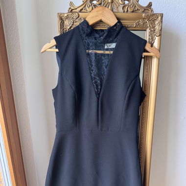 Black sleeveless with lace dress - Sandro - 36