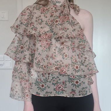 Top floreale Zara Basic S