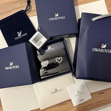 Swarovski Ohrringe Silber Herz Ohrringe