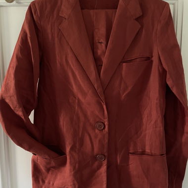 Ensemble blazer et jupe en lin
