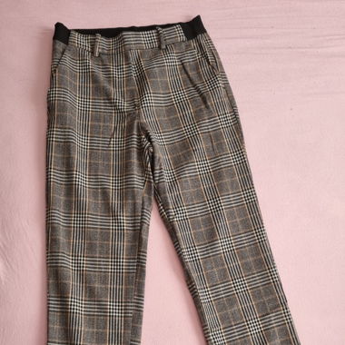 Karrierte Stoffhose