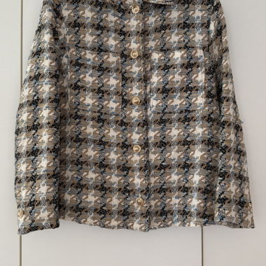 Veste en tweed à carreaux