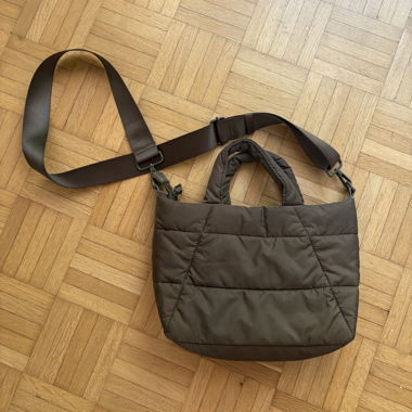 Sac bandoulière matelassé kaki