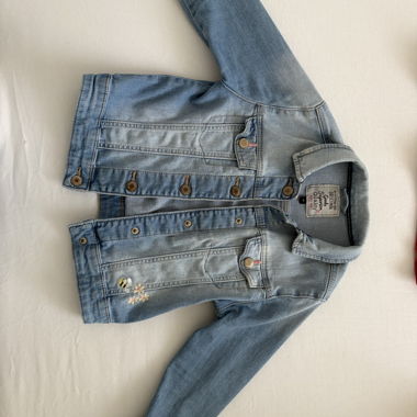 Kids' Denim Jacket with Embroidery, Size 116