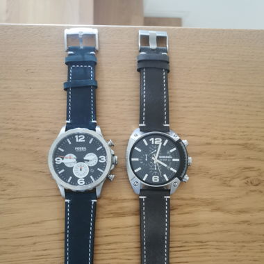 Diesel and Fossil with new straps and batteries