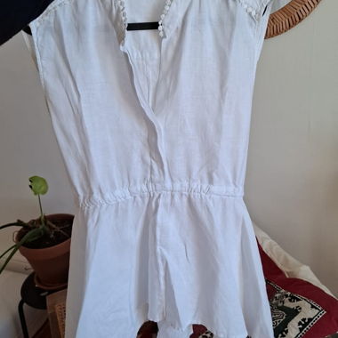 White linen blouse