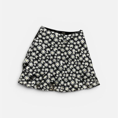 Black Floral Skirt