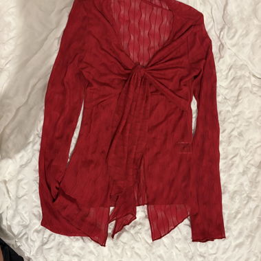 Rotes transparentes Mesh-Top