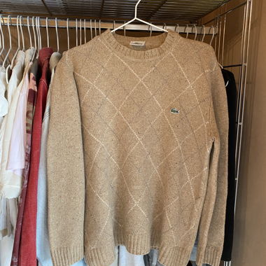 Maglione vintage Lacoste beige
