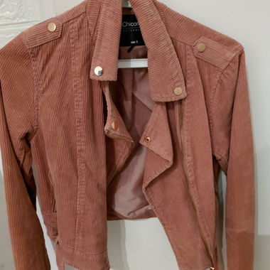 Pink corduroy jacket Chicorée size S