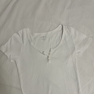 top / t-shirt blanc serré