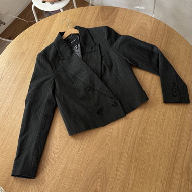 Blazer rayé gris