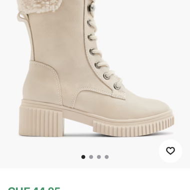 Beige gefütterte Stiefeletten