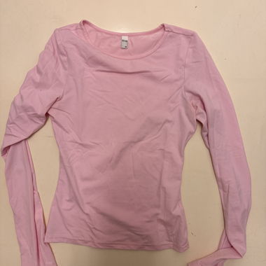 T-shirt rose à manches longues