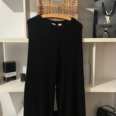 Black Knit Trousers