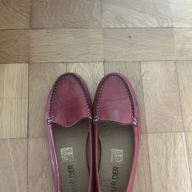 Rote Halb Loafers 