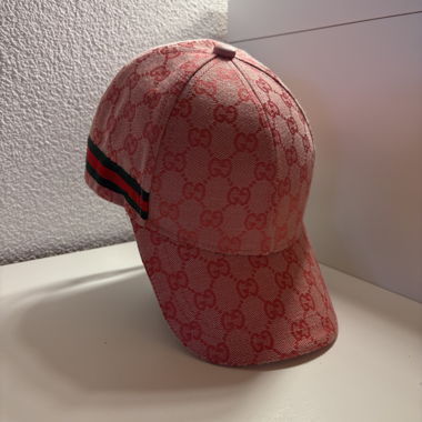 Casquette Gucci rose à monogramme
