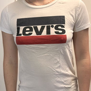 T‑shirt bianco Levi's con logo tricolore