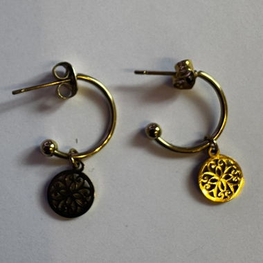 Boucles d'oreilles anneaux dorés