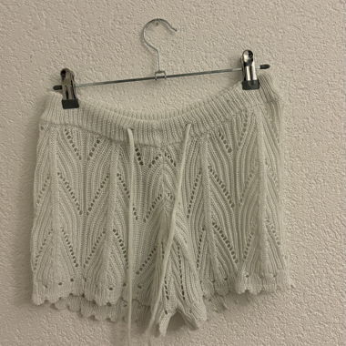 Pantaloncini in maglia écru