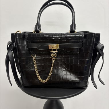 Michael Kors Black Bag Hamilton Croco