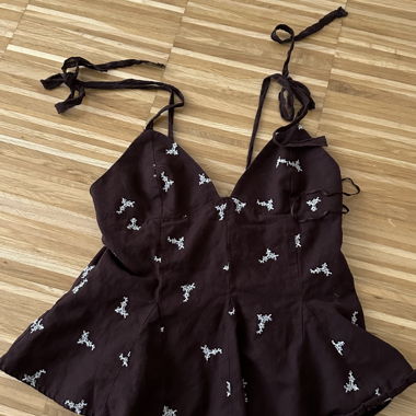 Zara Trägertop dunkelbraun